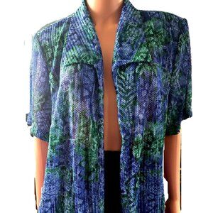 Lady Dorby Open Jacket Shirt Cardigan Over Shirt Sheer Lightweight size 22W